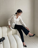 Casey Half-Open Collar Blouse