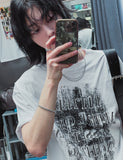 Grunge Nothing Printing Short Sleeve T-shirt