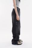 Milo snap wide denim pants