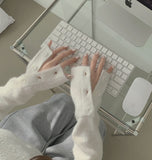 Wool Warmer Button Sleeve Silt Feminine Long Sleeve Knit