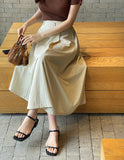 Kelly Flare Banding Long Skirt (Belt Set)