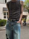 Witz Muscle Fit Cut-out Ribbed Sleeveless Top