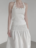 Terre Eyelet Halter Sleeveless