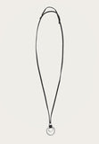 suede double ring necklace