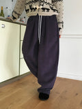 Nucci Corduroy Banding Long Wide Pants