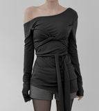 Drape Strap Multi-Layered Tee