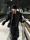 Deep Black Knit Jacket + Silver Winter Jacket