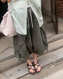 [unisex] Garaki Banding Cargo Cotton Bermuda Pants