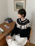 Hakiro Round Nordic Knit Cardigan