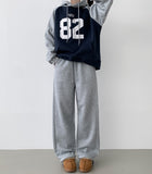 Two-Way Thick Brushed Lining Wide Jogger Cut Wide Banding Training Pants