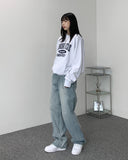 Deueddy Washing Long Wide Denim Pants