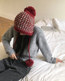 Woolly Vintage Nordic Drop Knit Beanie Hat