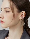 Claw Silver (W) Half Pave Ear Cuff