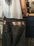 Kohashi Pocket Check Balloon Wide Cotton Pants