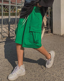 Pintuck Cargo Bermuda Training Pant