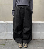 Benkyu Snap Parachute Banding Wide Pants