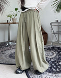 By Nylon Pintuck Balloon Pants