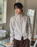 Kanden Belt High-Neck Leather Blouson
