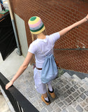 FLOWER KNITTING BUCKET HAT