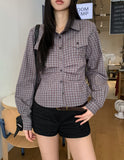 Huz Pintuck Standard Check Shirt