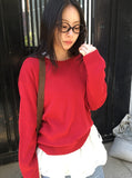 Muden Basic Color Round Neck Knit