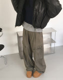 Pcom Vintage Pocket Wide Cargo Pants