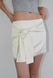 STRAP LACE MINI SKIRT