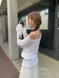 Dig Boat Neck Strap Off Mesh Knit