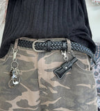 DEF KEYRING WESTERN LEATHER BELT
