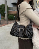 Lesson Buckle Vintage Leather Shoulder Bag