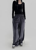 Ryochi Velvet Strap Track Pants