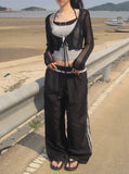 Berin Short Vintage Mesh Knit Cardigan