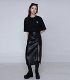 Blue Heart Cloud Smile Short Sleeve Tee