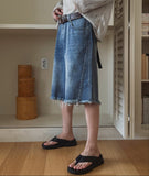 Luffy cut bermuda denim pants