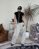 Poen Stripe Curved Pants