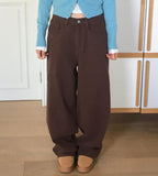 Polman Double Brushed Wide Cotton Pants