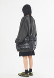 Patch track pigment dyeing sweatshirt