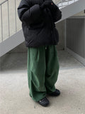 Green Corduroy Corduroy String Pants