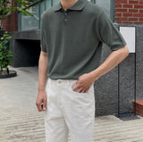Brit Short Sleeve Collar Knit