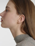 Ice Block Silver One-Touch Earrings S