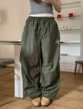 Star Patch Parachute Nylon Pants