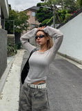 Cross Back Silt See-Through Knit