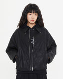 VEGAN LEATHER SINGLE RIDER JACKET