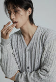 Cable knit cardigan