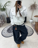 Foreign studded herringbone pants