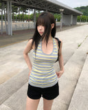 Fruity Stripe Halter Sleeveless