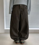 Hyakko Stripe Cotton Wide Pants