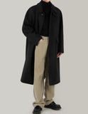 maxi Balmacaan coat