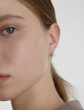 Champagne Full Moon Silver Mary Bowl Earrings