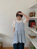 Sodel Summer Seersucker Check Sleeveless One Piece